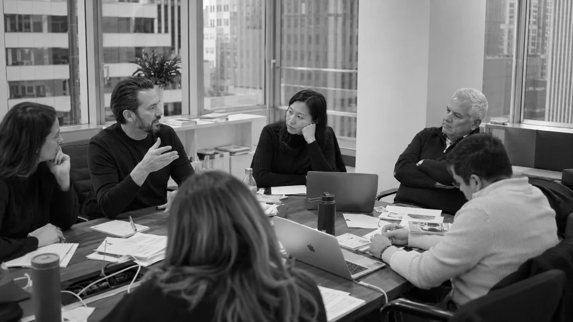 Executive leadership team in a strategy session